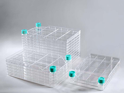 The cell culture system with 1-10 layers can be used for culturing a large number of cells in one time