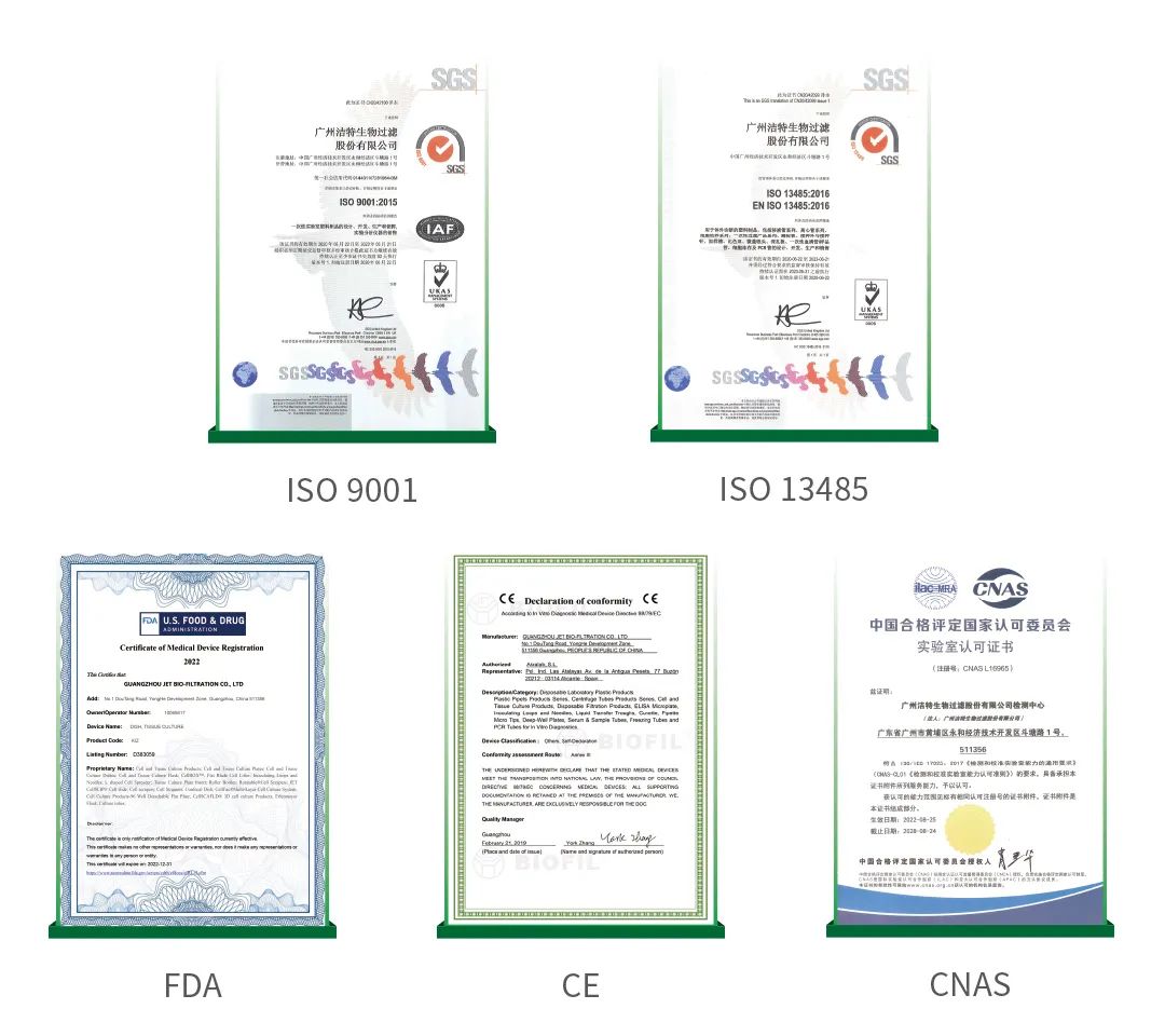 Rigorous standards for production and quality control