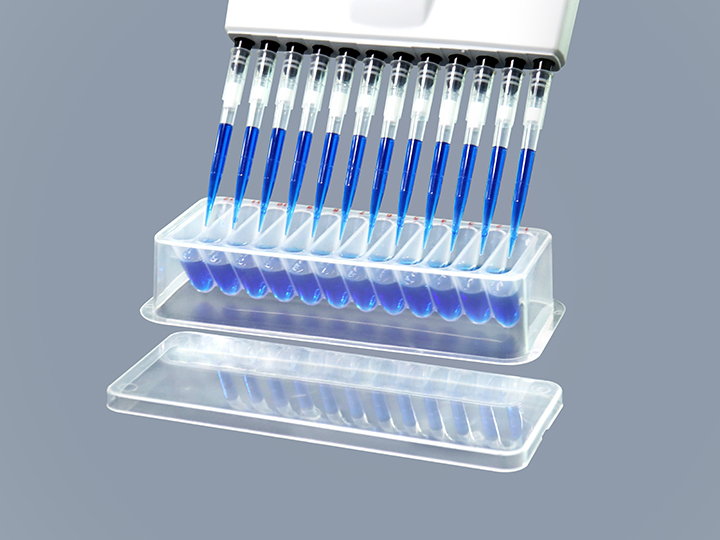12-channel design, with each channel holding 3 mL, which facilitates continuous dilution or pipetting of different  liquids at the same time