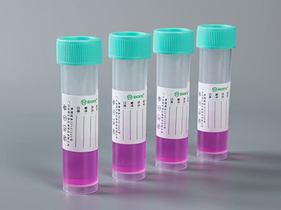 Purple preservation solution is easy to observe and identify