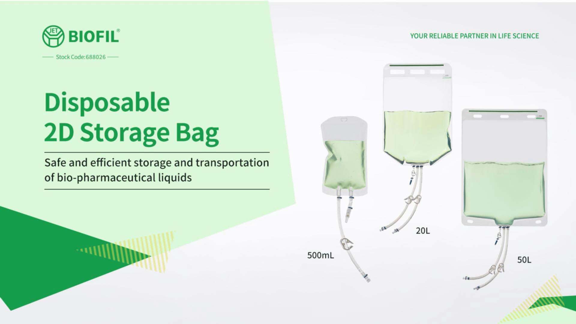 2D Single-Use Storage Bags