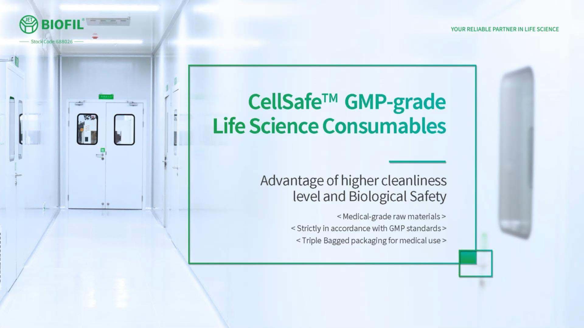 CellSafe<sup>™</sup> GMP-grade Life Science Consumables