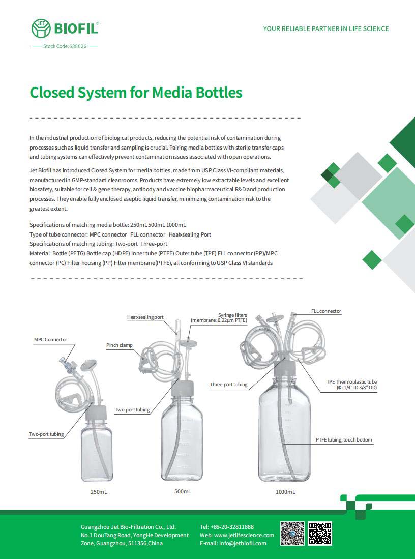 Closed System for Media Bottles