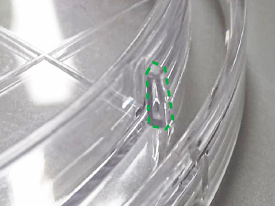 The side features multiple reinforcing ribs, achieving a tighter seal that prevent parts falling off when inverted